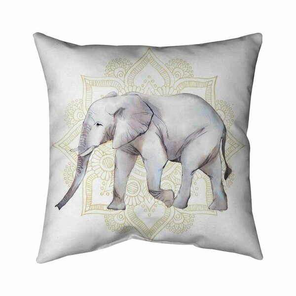 Begin Home Decor 20 x 20 in. Elephant on Mandalas-Double Sided Print Indoor Pillow 5541-2020-AN390